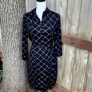 THE LIMITED Black/White Shirt Dress - S (EUC)